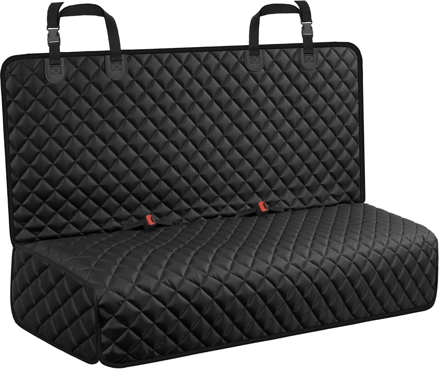 image:imageURPOWER Dog Car Seat Cover for Back Seat Waterproof NonSlip Car Seat Protector for Dogs Pet Scratchproof Back Bench Seat Covers for MidSize Cars MidSize SUVs BlackBlack