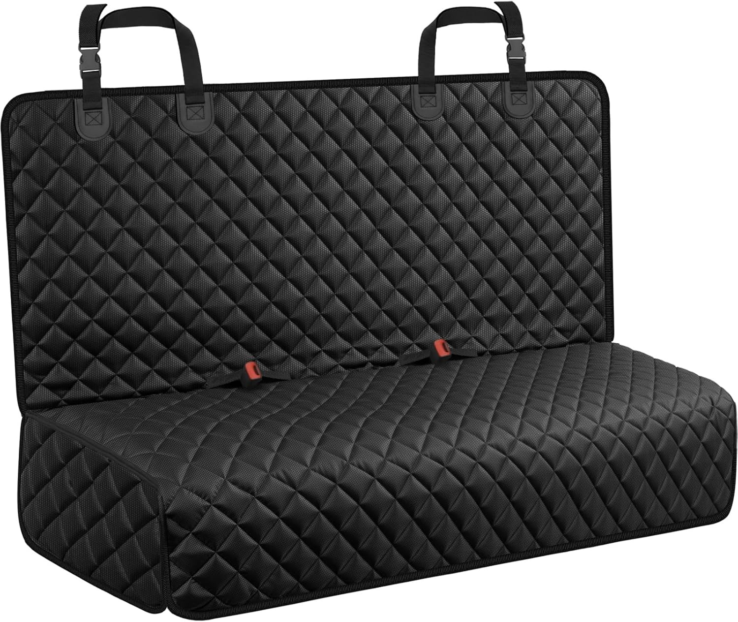 image:imageURPOWER Dog Car Seat Cover for Back Seat Waterproof NonSlip Car Seat Protector for Dogs Pet Scratchproof Back Bench Seat Covers for MidSize Cars MidSize SUVs BlackBlack