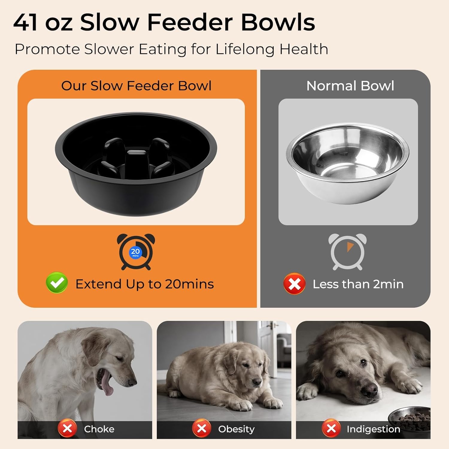 image:imageURPOWER Mess Proof Elevated Dog Bowls 4 Height Adjustable Raised Stand with No Spill Water Bowl and Slow Feeder Dog Bowls NonSlip Food and Water Bowl Set for Small Medium amp Large DogsMatte Black