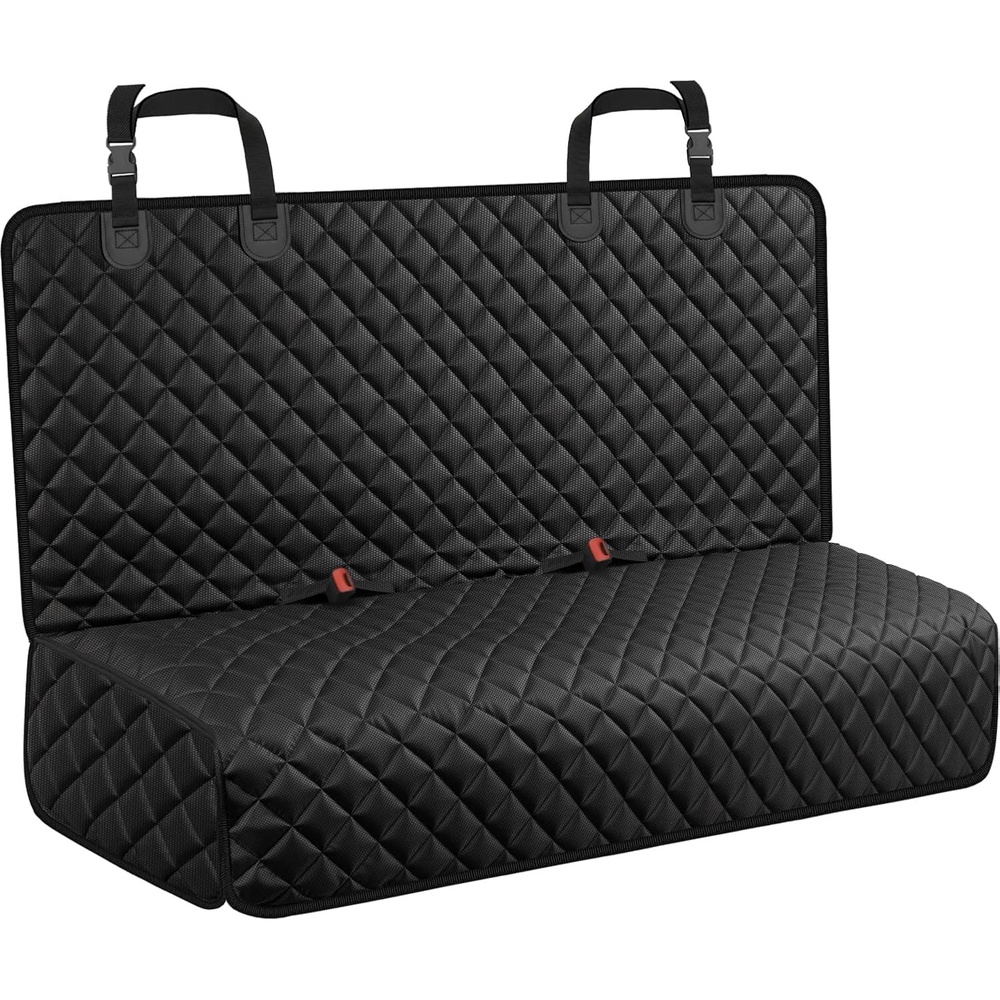 image:imageURPOWER Dog Car Seat Cover for Back Seat Waterproof NonSlip Car Seat Protector for Dogs Pet Scratchproof Back Bench Seat Covers for MidSize Cars MidSize SUVs BlackBlack