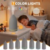 URPOWER 100ML Essential Oil Diffuser Ultrasonic Cool Mist Humidifier with 7 LED Lights, Timer & Auto-Off Quiet Aromatherapy Scent Diffuser for Home Bedroom Office Relaxation(Striped Gray)