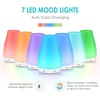 URPOWER 100ML Essential Oil Diffuser Ultrasonic Cool Mist Humidifier with 7 LED Lights, Timer & Auto-Off Quiet Aromatherapy Scent Diffuser for Home Bedroom Office Relaxation(White)