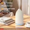 URPOWER 100ML Essential Oil Diffuser Ultrasonic Cool Mist Humidifier with 7 LED Lights, Timer & Auto-Off Quiet Aromatherapy Scent Diffuser for Home Bedroom Office Relaxation(Striped Beige)
