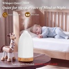 URPOWER 100ML Essential Oil Diffuser Ultrasonic Cool Mist Humidifier with 7 LED Lights, Timer & Auto-Off Quiet Aromatherapy Scent Diffuser for Home Bedroom Office Relaxation(Striped White)