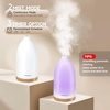 URPOWER 100ML Essential Oil Diffuser Ultrasonic Cool Mist Humidifier with 7 LED Lights, Timer & Auto-Off Quiet Aromatherapy Scent Diffuser for Home Bedroom Office Relaxation(Smooth White)