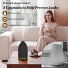 URPOWER 100ML Essential Oil Diffuser Ultrasonic Cool Mist Humidifier with 7 LED Lights, Timer & Auto-Off Quiet Aromatherapy Scent Diffuser for Home Bedroom Office Relaxation(Striped Black)