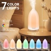 URPOWER 100ML Essential Oil Diffuser Ultrasonic Cool Mist Humidifier with 7 LED Lights, Timer & Auto-Off Quiet Aromatherapy Scent Diffuser for Home Bedroom Office Relaxation(Smooth White)