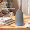 URPOWER 100ML Essential Oil Diffuser Ultrasonic Cool Mist Humidifier with 7 LED Lights, Timer & Auto-Off Quiet Aromatherapy Scent Diffuser for Home Bedroom Office Relaxation(Striped Gray)