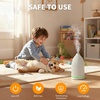 URPOWER 100ML Essential Oil Diffuser Ultrasonic Cool Mist Humidifier with 7 LED Lights, Timer & Auto-Off Quiet Aromatherapy Scent Diffuser for Home Bedroom Office Relaxation(Striped Beige)