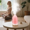 URPOWER 100ML Essential Oil Diffuser Ultrasonic Cool Mist Humidifier with 7 LED Lights, Timer & Auto-Off Quiet Aromatherapy Scent Diffuser for Home Bedroom Office Relaxation(Smooth White)