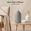 URPOWER 120ML Essential Oil Diffuser Ceramic Aromatherapy Diffuser with 7-Color LED Lights, Auto Shut-Off, 2 Mist Modes, Humidifier for Home Office Decor, Scent Diffuser for Yoga Spa(Grey)