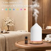 URPOWER 120ML Essential Oil Diffuser Ceramic Aromatherapy Diffuser with 7-Color LED Lights, Auto Shut-Off, 2 Mist Modes, Humidifier for Home Office Decor, Scent Diffuser for Yoga Spa(Ceramic White)