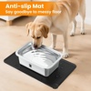 URPOWER 2 Pack 1.25 Gallon Large Dog Water Bowl, Thickened Stainless Steel Dog Water & Food Bowls with Non-Slip Mat, Spill-Proof Metal Pet Bowl Set for Medium, Large, X-Large Dogs, Indoor/Outdoor Use(0.85 Gallon)