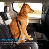 URPOWER 2 Pack Dog Seat Belt, Retractable Dog Car Harness Adjustable Pet Safety Belt with Elastic Bungee Buffer, Heavy Duty & Durable & 360 Degree Swivel Dog Seatbelts(Black)