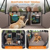 URPOWER 2026 Upgraded Back Seat Extender for Dogs – Large Hard Bottom Dog Car Seat Cover Holds 550lbs, Waterproof Dog Hammock Pet Bed with High-Density Foam Non-Slip Backseat Protector(Khaki)