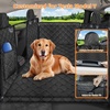 URPOWER 2026 Upgraded Back Seat Extender for Dogs – Large Hard Bottom Dog Car Seat Cover Holds 550lbs, Waterproof Dog Hammock Pet Bed with High-Density Foam Non-Slip Backseat Protector(Black)