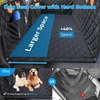URPOWER 2026 Upgraded Back Seat Extender for Dogs – Large Hard Bottom Dog Car Seat Cover Holds 550lbs, Waterproof Dog Hammock Pet Bed with High-Density Foam Non-Slip Backseat Protector(Black with Orange)