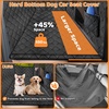 URPOWER 2026 Upgraded Back Seat Extender for Dogs – Large Hard Bottom Dog Car Seat Cover Holds 550lbs, Waterproof Dog Hammock Pet Bed with High-Density Foam Non-Slip Backseat Protector(Dark Black)