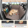 URPOWER 2026 Upgraded Back Seat Extender for Dogs – Large Hard Bottom Dog Car Seat Cover Holds 550lbs, Waterproof Dog Hammock Pet Bed with High-Density Foam Non-Slip Backseat Protector(Khaki)