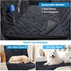 URPOWER 2026 Upgraded Back Seat Extender for Dogs – Large Hard Bottom Dog Car Seat Cover Holds 550lbs, Waterproof Dog Hammock Pet Bed with High-Density Foam Non-Slip Backseat Protector(All Black)