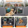 URPOWER 2026 Upgraded Back Seat Extender for Dogs – Large Hard Bottom Dog Car Seat Cover Holds 550lbs, Waterproof Dog Hammock Pet Bed with High-Density Foam Non-Slip Backseat Protector(Grey)