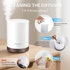 URPOWER 300ml Essential Oil Diffuser Ultrasonic Air Humidifier AUTO Shut Off Aromatherapy Scent Diffuser Night Light 7 Color Changing LED Lights and 4 Timer Settings for Home Office Yoga(Dark Brown)