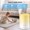 URPOWER 300ml Essential Oil Diffuser Ultrasonic Air Humidifier AUTO Shut Off Aromatherapy Scent Diffuser Night Light 7 Color Changing LED Lights and 4 Timer Settings for Home Office Yoga(A-white)