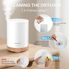 URPOWER 300ml Essential Oil Diffuser Ultrasonic Air Humidifier AUTO Shut Off Aromatherapy Scent Diffuser Night Light 7 Color Changing LED Lights and 4 Timer Settings for Home Office Yoga(Light Brown)