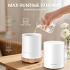 URPOWER 300ml Essential Oil Diffuser Ultrasonic Air Humidifier AUTO Shut Off Aromatherapy Scent Diffuser Night Light 7 Color Changing LED Lights and 4 Timer Settings for Home Office Yoga(Light Brown)
