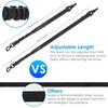 URPOWER 3-in-1 Dog Seat Belt for Car, 2 Pack Adjustable Bungee Dog Car Harness with Seatbelt Buckle & Latch Hook, Reflective & 360° Swivel Heavy Duty Pet Safety Belts for Dogs and Cats(Black)