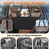 URPOWER 4 in 1 Dog Car Seat Cover for Back Seat, Waterproof Dog Hammock with Mesh Window and Side Flap Pet Car Seat Protector Dogs Backseat Cover for Cars, SUVs & Mid-Size Trucks(Khaki)