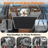 URPOWER 4 in 1 Dog Car Seat Cover for Back Seat, Waterproof Dog Hammock with Mesh Window and Side Flap Pet Car Seat Protector Dogs Backseat Cover for Cars, SUVs & Mid-Size Trucks(Grey)