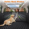 URPOWER 4 in 1 Dog Car Seat Cover for Back Seat, Waterproof Dog Hammock with Mesh Window and Side Flap Pet Car Seat Protector Dogs Backseat Cover for Cars, SUVs & Mid-Size Trucks(Black)