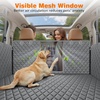 URPOWER 4 in 1 Dog Car Seat Cover for Back Seat, Waterproof Dog Hammock with Mesh Window and Side Flap Pet Car Seat Protector Dogs Backseat Cover for Cars, SUVs & Mid-Size Trucks(Grey)