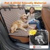URPOWER 4 in 1 Dog Car Seat Cover for Back Seat, Waterproof Dog Hammock with Mesh Window and Side Flap Pet Car Seat Protector Dogs Backseat Cover for Cars, SUVs & Mid-Size Trucks(Khaki)