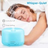 URPOWER 500ML Essential Oil Diffuser Humidifiers Ultrasonic Aromatherapy Diffusers with 4 Timer Settings and Waterless Auto Shut-Off for Home Office Living Room Yoga Remote Control NOT Included(All White)