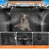URPOWER 6-in-1 Dog Car Seat Cover for Back Seat, Waterproof Dog Car Hammock with Mesh Window, Non-Slip Pet Backseat Protector for Cars, Trucks and SUVs