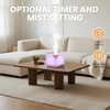 URPOWER Aromatherapy Essential Oil Diffuser Humidifier, 700ml Large Capacity Modern Ultrasonic Aroma Diffusers Running 20+ Hours with Adjustable Mist Mode/4 Timer Settings for Home Office Study(Light Brown)