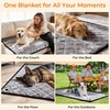 URPOWER Backseat Extender for Dogs – Hard Bottom Dog Car Seat Cover for Back Seat, Dog Hammock for Car and SUV, Pet Rear Seat Protector Dogs Travel Bed with Mesh Window(Black with Grey)