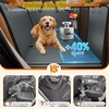 URPOWER Backseat Extender for Dogs – Hard Bottom Dog Car Seat Cover for Back Seat, Dog Hammock for Car and SUV, Pet Rear Seat Protector Dogs Travel Bed with Mesh Window(Dark Grey)