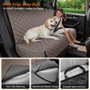 URPOWER Dog Car Seat Cover for Back Seat – Waterproof Non-Slip Car Seat Protector for Dogs Pet, Scratchproof Back Bench Seat Covers for Mid-Size Cars, Mid-Size SUVs, Black(Khaki)