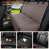 URPOWER Dog Car Seat Cover for Back Seat – Waterproof Non-Slip Car Seat Protector for Dogs Pet, Scratchproof Back Bench Seat Covers for Mid-Size Cars, Mid-Size SUVs, Black(Khaki)