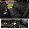 URPOWER Dog Car Seat Cover for Back Seat – Waterproof Non-Slip Car Seat Protector for Dogs Pet, Scratchproof Back Bench Seat Covers for Mid-Size Cars, Mid-Size SUVs, Black(Black)