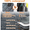URPOWER Dog Car Seat Cover for Front Seat, Waterproof Pet Car Seat Protector with Pocket & Elastic Skirt, Non-Slip Dog Bucket Seat Covers for Cars, Trucks & SUVs(Grey)