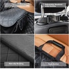 URPOWER Dog Car Seat Cover for Front Seat, Waterproof Pet Car Seat Protector with Pocket & Elastic Skirt, Non-Slip Dog Bucket Seat Covers for Cars, Trucks & SUVs(Black)