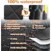 URPOWER Dog Car Seat Cover for Front Seat, Waterproof Pet Car Seat Protector with Pocket & Elastic Skirt, Non-Slip Dog Bucket Seat Covers for Cars, Trucks & SUVs(Black)