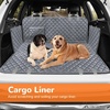 URPOWER Hard Bottom Dog Car Seat Cover for Pets 100% Waterproof Seat Cover Hammock 600D Heavy Duty Scratch Proof Nonslip Durable Back Seat Covers for Cars Trucks and SUVs(Grey)