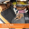 URPOWER Hard Bottom Dog Car Seat Cover for Pets 100% Waterproof Seat Cover Hammock 600D Heavy Duty Scratch Proof Nonslip Durable Back Seat Covers for Cars Trucks and SUVs(All Black)
