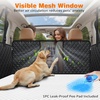 URPOWER Hard Bottom Dog Car Seat Cover for Pets 100% Waterproof Seat Cover Hammock 600D Heavy Duty Scratch Proof Nonslip Durable Back Seat Covers for Cars Trucks and SUVs(Jet Black)