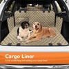 URPOWER Hard Bottom Dog Car Seat Cover for Pets 100% Waterproof Seat Cover Hammock 600D Heavy Duty Scratch Proof Nonslip Durable Back Seat Covers for Cars Trucks and SUVs(Light Brown)